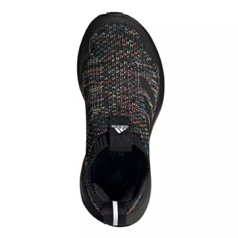 Adidas RapidRun LL Core Black/Multi Preschool Kids' Running Shoe Size 5